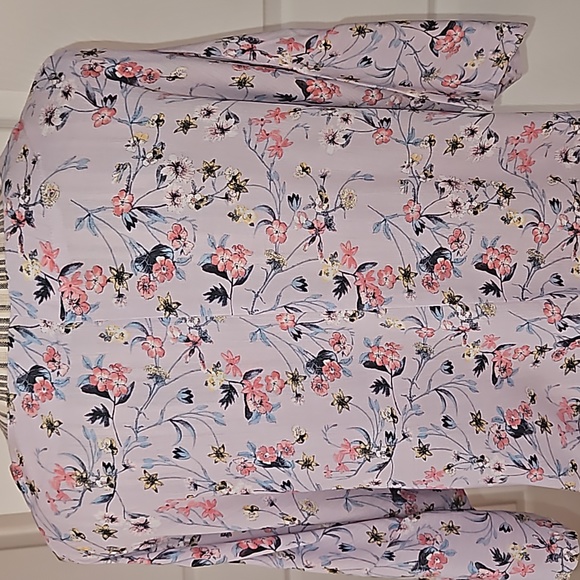 DYLAN RYAN Women Floral Tie Front Blouse Top Tunic Size M Botton Down - Picture 6 of 14